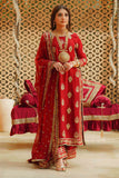 Laal Reddish Maroon Soft Silk Suit with Chiffon Dupatta For Women