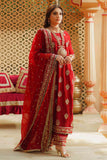 Laal Reddish Maroon Soft Silk Suit with Chiffon Dupatta For Women
