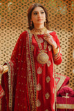 Laal Reddish Maroon Soft Silk Suit with Chiffon Dupatta For Women