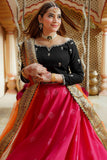 Gulnaz Black, Pink & Orange Lehenga Choli with Net Dupatta For Women
