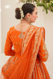 Nayaab Orange Organza Lehenga Choli with Net Dupatta For Women