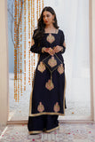 Black Luxury Tussle Silk Shirt & Sharara with Dupatta For Women