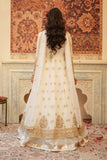 Chand Off-White Chiffon Frock with Silk Lehenga & Dupatta For Women