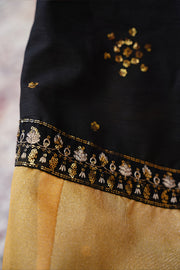 Sitara Black Chiffon Lehenga Choli with Sitari Net Dupatta For Women