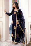 Black Luxury Tussle Silk Shirt & Sharara with Dupatta For Women