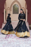 Sitara Black Embroidered Lehenga Choli For Mother & Daughter