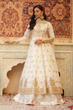 Chand Off-White Chiffon Frock with Silk Lehenga & Dupatta For Women