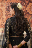 Sitara Black Chiffon Lehenga Choli with Sitari Net Dupatta For Women
