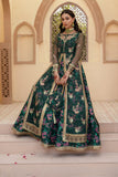 Gul Forest Green Luxury Silk Maxi with Gown & Dupatta For Women