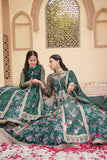 Gul Forest Green Embroidered Maxi with Gown For Mother & Daughter