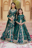 Gul Forest Green Embroidered Maxi with Gown For Mother & Daughter