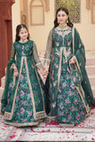 Gul Forest Green Embroidered Maxi with Gown For Mother & Daughter
