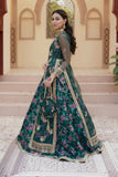 Gul Forest Green Luxury Silk Maxi with Gown & Dupatta For Women