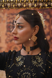 Sitara Black Chiffon Lehenga Choli with Sitari Net Dupatta For Women