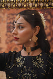 Sitara Black Chiffon Lehenga Choli with Sitari Net Dupatta For Women