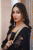 Black Luxury Tussle Silk Shirt & Sharara with Dupatta For Women