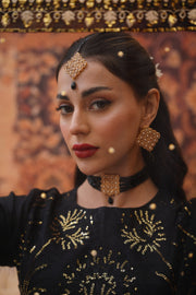Sitara Black Chiffon Lehenga Choli with Sitari Net Dupatta For Women