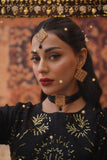 Sitara Black Chiffon Lehenga Choli with Sitari Net Dupatta For Women