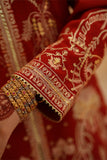 Gulrung Red Premium Raw Silk Short Shirt & Sharara For Women