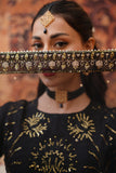 Sitara Black Chiffon Lehenga Choli with Sitari Net Dupatta For Women