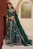 Gul Forest Green Luxury Silk Maxi with Gown & Dupatta For Women