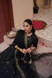Sitara Black Chiffon Lehenga Choli with Sitari Net Dupatta For Women