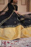 Sitara Black Chiffon Lehenga Choli with Sitari Net Dupatta For Women