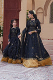 Sitara Black Embroidered Lehenga Choli For Mother & Daughter