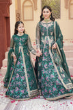 Gul Forest Green Embroidered Maxi with Gown For Mother & Daughter