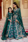 Gul Forest Green Embroidered Maxi with Gown For Mother & Daughter