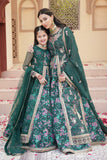 Gul Forest Green Embroidered Maxi with Gown For Mother & Daughter