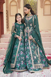 Gul Forest Green Embroidered Maxi with Gown For Mother & Daughter