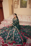 Gul Forest Green Luxury Silk Maxi with Gown & Dupatta For Women