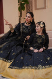 Sitara Black Embroidered Lehenga Choli For Mother & Daughter