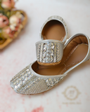 Radiant Silver Chandni Jutties For Women