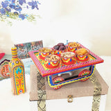 Pink Color Truck Art Wooden Thaila/Cart