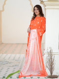 Rang Orange 3-Piece Stitch Ensemble with Swiss Lawn Fabric For Women