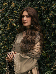Rukh – Mouse Grey Embroidered Winter Suit For Women