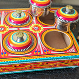 Red Wooden Multi Purposes Truck-Art Tray