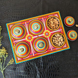Red Wooden Multi Purposes Truck-Art Tray
