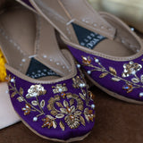Royal Plum Khussas – Elegant & Luxurious Festive Footwear For Women