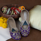 Royal Plum Khussas – Elegant & Luxurious Festive Footwear For Women