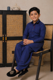 Royal Blue Premium Shalwar Kameez Set For Boys