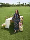 SKYDUST – Dark Blue Embroidered Lawn 3 Piece Suit For Women