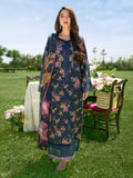 SKYDUST – Dark Blue Embroidered Lawn 3 Piece Suit For Women