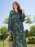 SOLIN – Sunset Muse Bottle Green Embroidered Lawn 3 Piece Suit For Women
