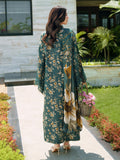 SOLIN – Sunset Muse Bottle Green Embroidered Lawn 3 Piece Suit For Women
