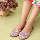 Sahar – White Khussas with Pink & Purple Floral Print For Women