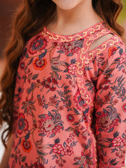 Printed Doria Lawn Shirt with Gharara – Ethnic Fusion For Girls