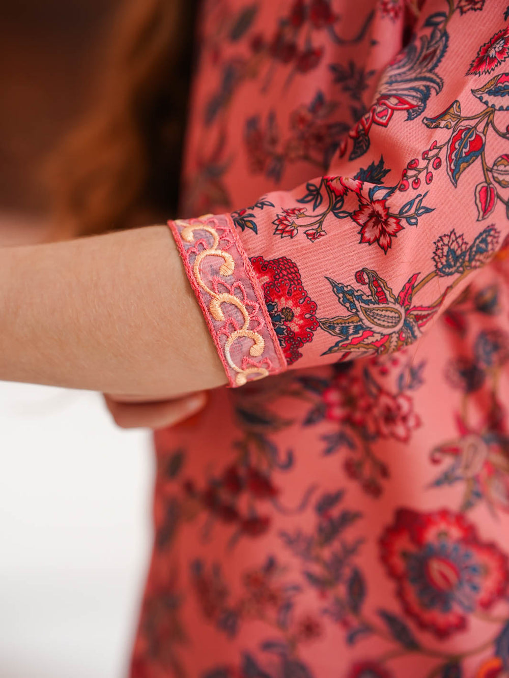Printed Doria Lawn Shirt with Gharara – Ethnic Fusion For Girls